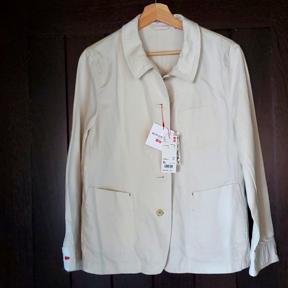 Uniqlo Denim Jacket cream size XL